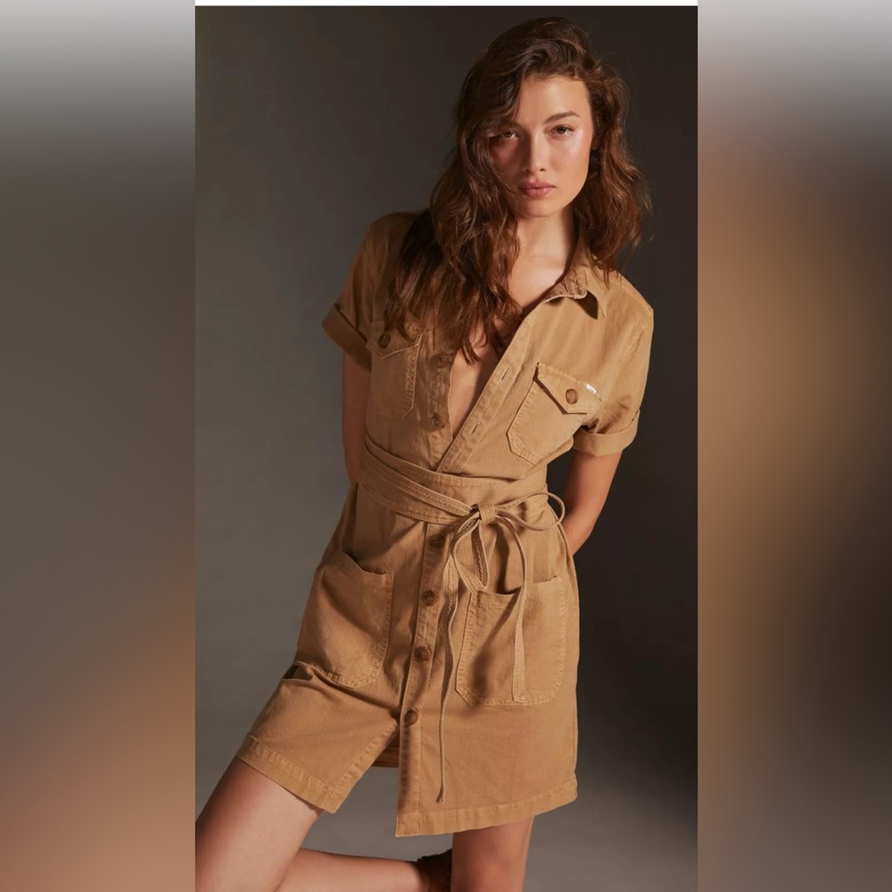 MOTHER The Wrapped Up Mini
Dress In Tan🔥 - Picture 4 of 17
